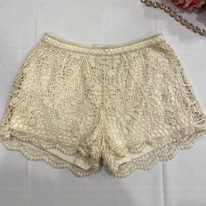 Never worn white lace shorts